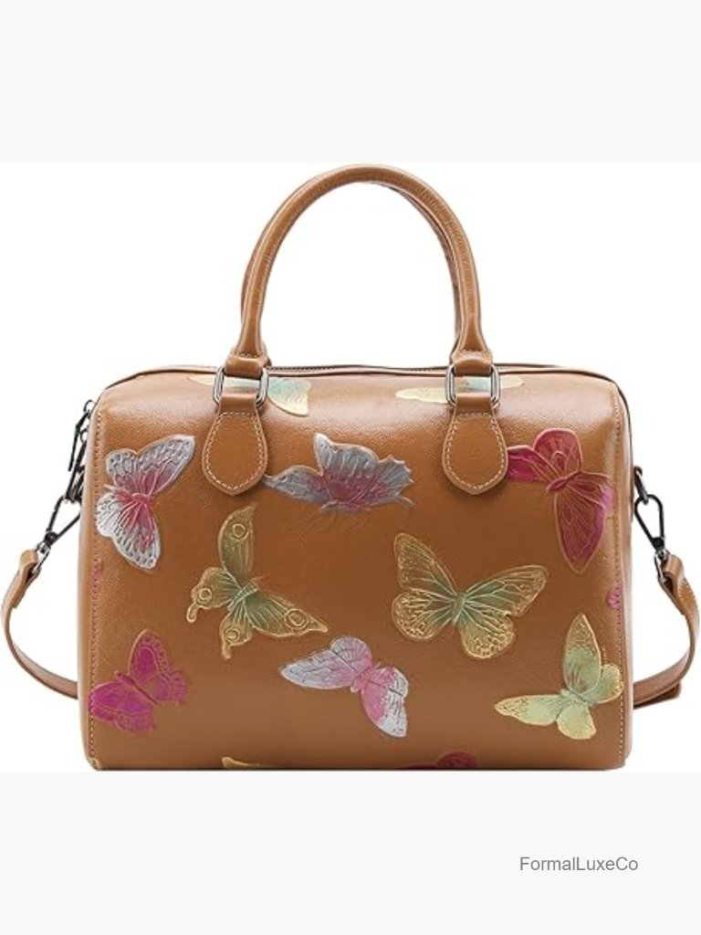 Genuine Leather Top Handle Satchel Shoulder Bag Crossbody Bag